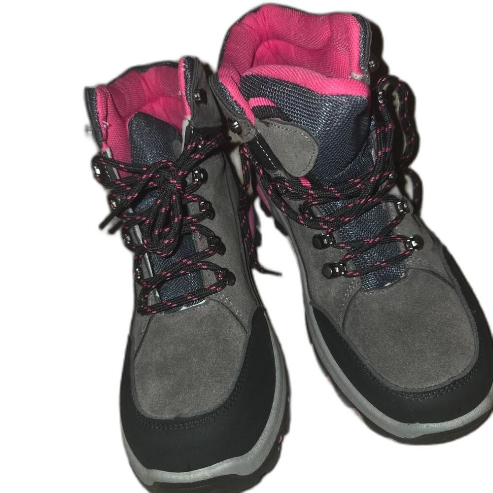 Grey & Pink Waterproof Style Hiking Boots - Size 38 (Us 7 5) new Gorpcore